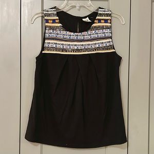 Anthropologie Akemi + Kin Beaded Tank Top Black Small